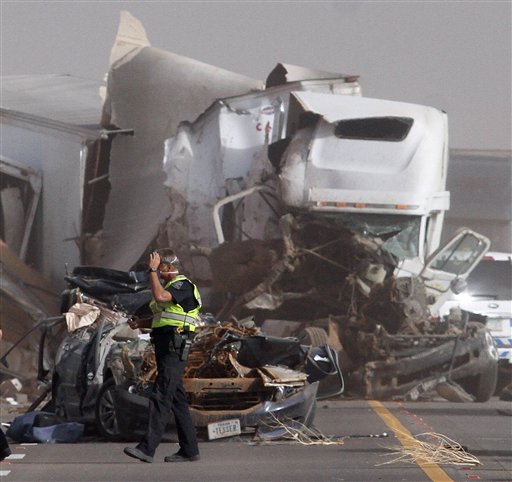APTOPIX Arizona Dust Storm Crash